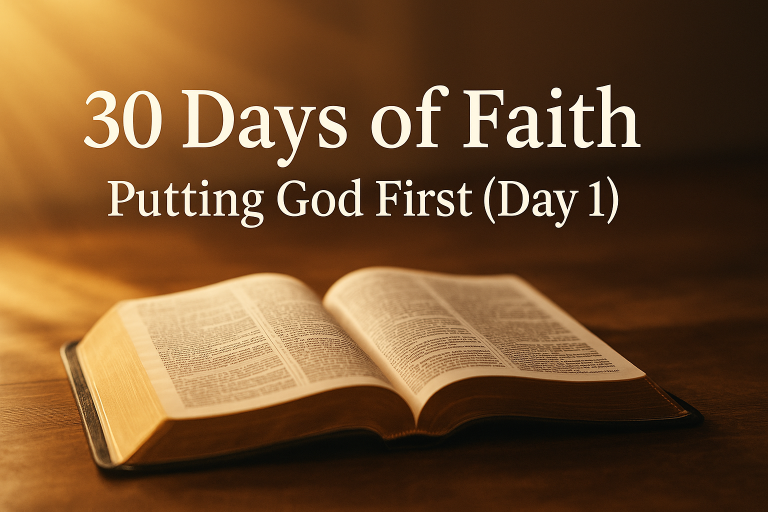 30 Days of Faith: Putting God First (Day 1)