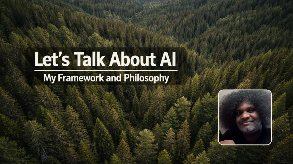 Thumbnail image of Dexter Nelson discussing an ontology-first approach to AI and framework design over a documentary-style landscape background