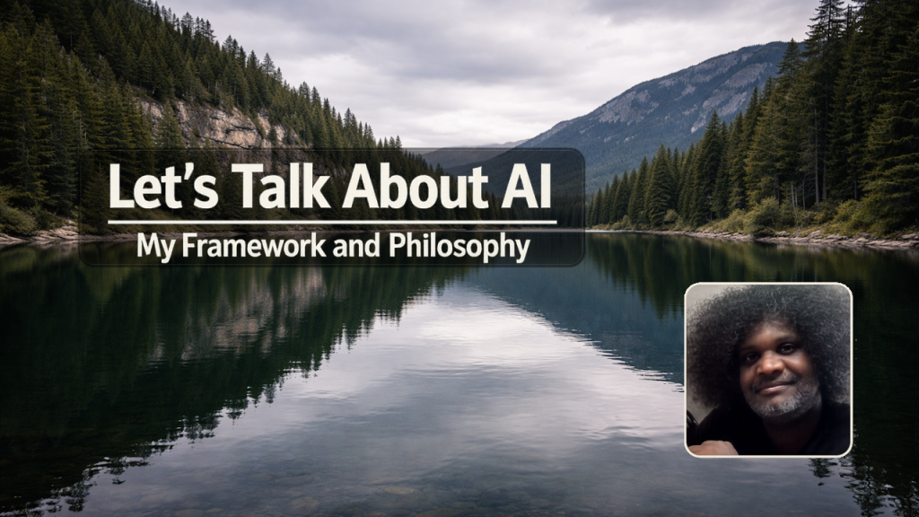 Thumbnail image of Dexter Nelson discussing collective decision-making, AI philosophy, and the future of human progress over a calm natural landscape